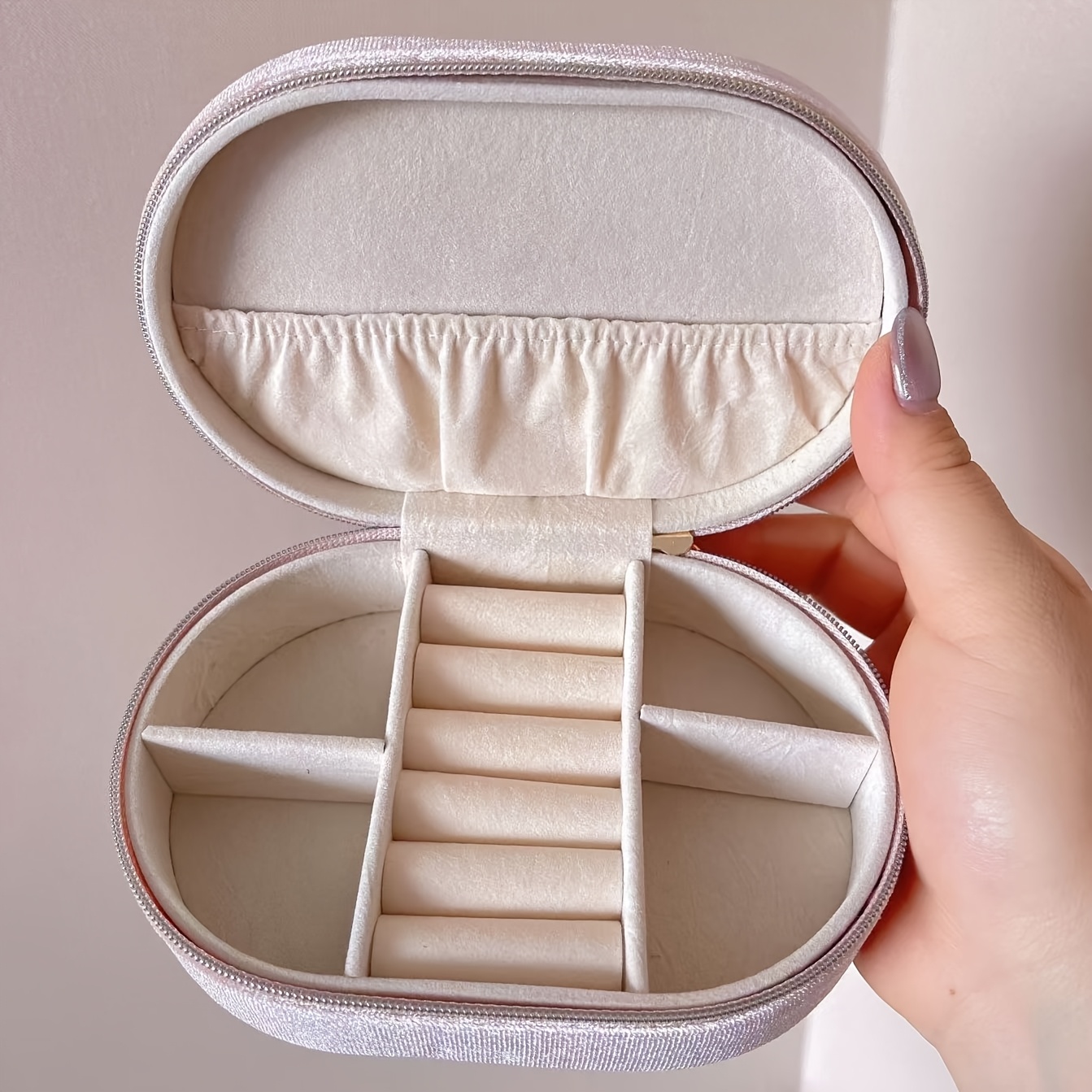 Luxury Cherry Blossom Embroidered Fabric Jewelry Box
